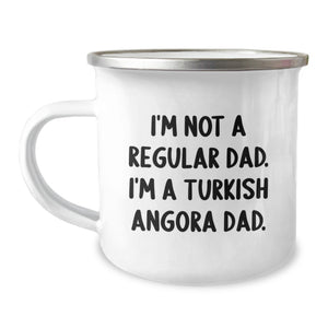 Funny Turkish Angora Cat Camping Mug Gifts from Dad to Graduation - Image 1