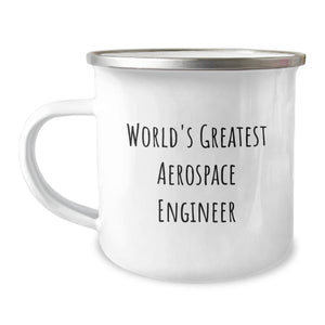 World's Greatest Aerospace Engineer Funny Camping Mug Gift for Men from Family, Unique Graduation Present for Friends - Image 1