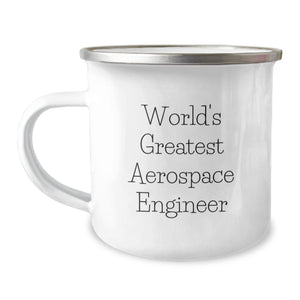 Funny World's Greatest Aerospace Engineer Gifts for Him or Her Graduation Unique Camping Mug - Image 1