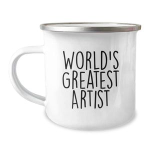World's Greatest Artist Funny Camping Mug Gifts for Artist from Family, Unique Graduation Gifts - Image 1