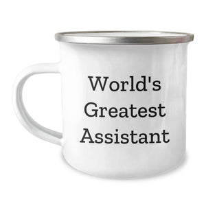 Funny World's Greatest Assistant Graduation Gifts for Friends from Family, Unique Camping Mug for Assistants - Image 1