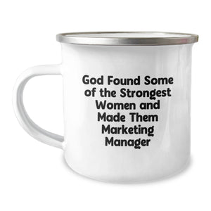 Marketing Manager Gifts from Friends, Unique Graduation Gifts for Marketing Manager, Funny Camping Mug - Image 1