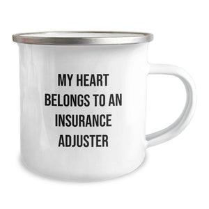 Funny Gifts from Men for Insurance Adjuster Lovers, My Heart Belongs To An Insurance Adjuster Valentine's Unique Gifts for Men Insurance Adjuster Friends