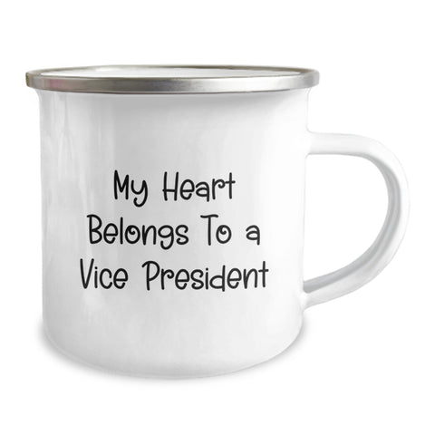 Image of Funny Vice President Gifts for Men, Gifts from Friends and Family - My Heart Belongs To A Vice President, Vice President Camping Mug, Birthday Unique Gifts - Image 2