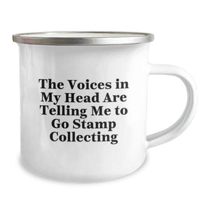 Funny Stamp Collecting Gifts for Him or Her - Camping Mug with Inspirational Quote about Going Stamp Collecting, Perfect Graduation Unique Gifts from Family or Friends