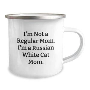 Funny Russian White Cat Mom Camping Mug Gifts from Friends and Family for Russian White Cat Lovers Christmas Unique Presents