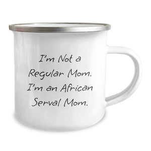 African Serval Cat Mom Gifts from Family Friends - Funny Birthday Unique Gifts for Her Him Camping Mug