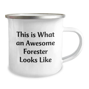Funny Forester Gifts, Camping Mug for Forester Friends - This Is What An Awesome Forester Looks Like, Gifts from Friends for Forester Birthday