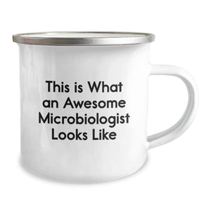 Funny Microbiologist Gifts from Family for Men - This Is What An Awesome Microbiologist Looks Like, Christmas Unique Gifts for Dad, Camping Mug