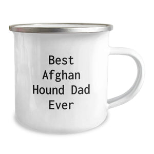 Funny Afghan Hound Dog Dad Camping Mug, Birthday Unique Gifts from Men, for Afghan Hound Dog Lovers, Best Dad Ever