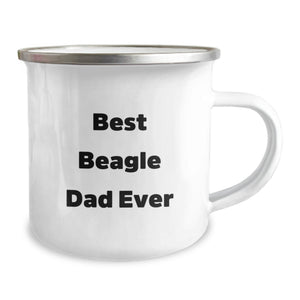Funny Beagle Dog Camping Mug Gifts for Dad Birthday Unique Gifts from Men to Beagle Dad