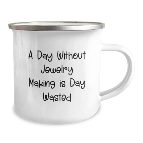 Image of Funny Jewelry Making Gifts for Her, Unique Valentine's Unique Gifts from Women, Insulated Camping Mug for Jewelry Making Enthusiasts - Image 2