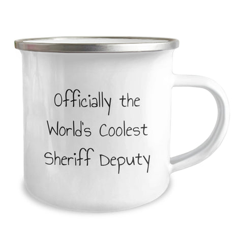 Image of Funny Sheriff Deputy Gifts for Men, Officially The World's Coolest Sheriff Deputy Camping Mug, Birthday Unique Gifts from Friends - Image 2