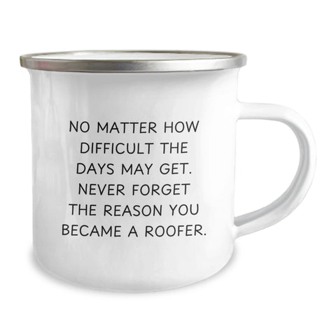Image of Funny Inspirational Roofer Gifts from Men to Women Coworkers Family on Mother's Day with Camping Mug - Never Forget the Reason You Became a Roofer - Image 2