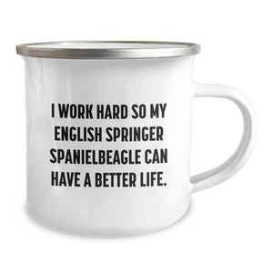 Funny English Springer Spaniel Dog Gifts from Men to Friends on Birthday Unique Gifts for Camping Mug Lovers