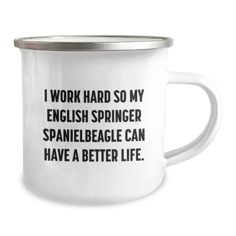 Image of Funny English Springer Spaniel Dog Gifts from Men to Friends on Birthday Unique Gifts for Camping Mug Lovers - Image 2