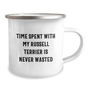 Funny Russell Terrier Dog Gifts, Valentine's Unique Camping Mugs with Love Quote for Russell Terrier Dog Lovers by Friends and Family