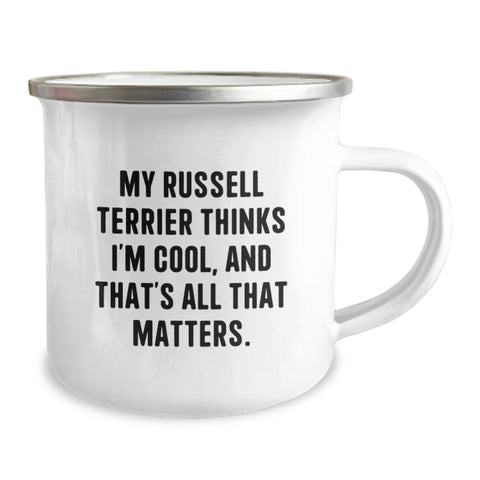 Image of Funny Russell Terrier Dog Gifts for Men - Russell Terrier Dog Lover Camping Mug, Funny Dog Quotes, Valentine's Unique Gifts from Friends - Image 2