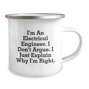 Funny Gifts for Electrical Engineers - Unique Christmas Memorable Present Idea - Camping Mug for Men from Friends