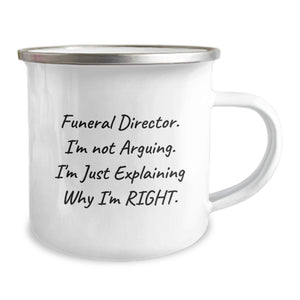 Gifts from Friends for Funeral Director - Funny Camping Mug - Christmas Unique Ideas