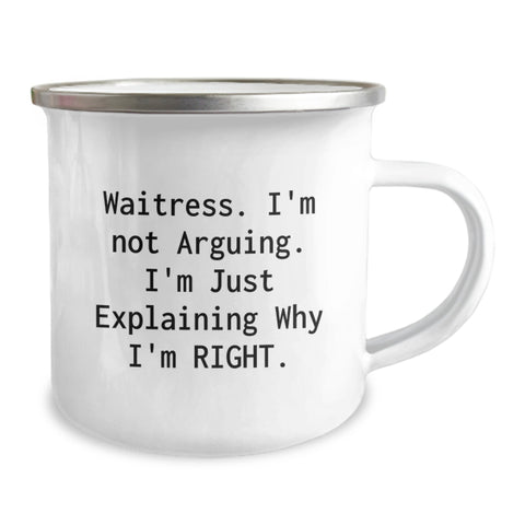 Image of Funny Waitress Gifts from Friends, Camping Mug for Waitress, Christmas Unique Present - Image 2