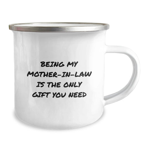 Image of Funny Mom-in-law Camping Mug Gifts from Family - Being My Mom-in-law Is The Only Gift You Need Christmas Unique Gifts for Mom-in-law - Image 2