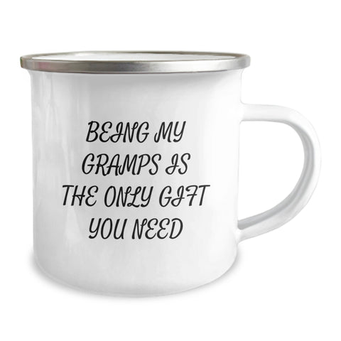 Image of Funny Gramps Gifts for Him, Unique Camping Mug for Men, Being My Gramps Is The Only Gift You Need Christmas Memorable Presents - Image 2