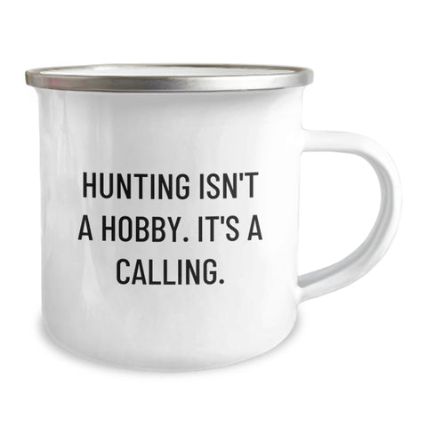 Image of Funny Hunting Gifts for Mom, Unique Camping Mug for Mom, 'Hunting Isn't A Hobby, It's A Calling.' for Mom - Image 2