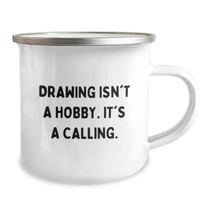 Funny Drawing Gifts for Drawing Enthusiasts - Gifts from Family, Friends, or Coworkers - Drawing Mug for Men or Women - Inspirational Quote - Christmas Unique Gifts