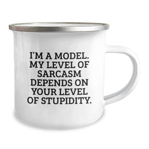 Funny Model Gifts for Men, Unique Birthday Presents from Friends to Model Enthusiasts, Model Camping Mug