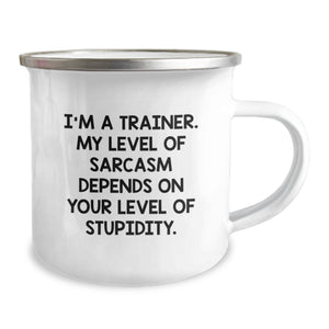 Funny Trainer Camping Mug for Men Friends Coworkers Family Valentine's Unique Gifts from Trainer