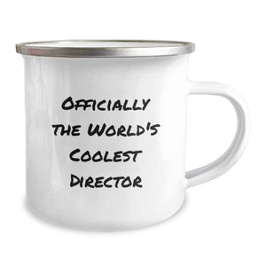 Gifts from Friends for the World's Coolest Director, Funny Camping Mug for Director Enthusiasts, Unique Director Gifts for Men on Christmas