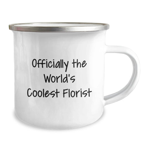 Image of Gifts from a Florist, 'Officially The World's Coolest Florist' Camping Mug, Unique Florist Gifts for Mother's Day - Image 2