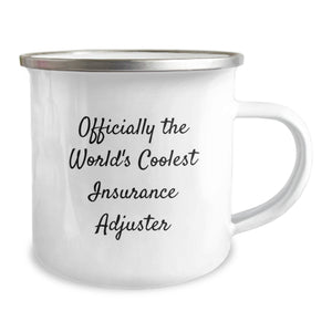 Funny World's Coolest Insurance Adjuster Gifts for Him, Men's Insurance Adjuster Camping Mug, Christmas Unique Gifts from Friends or Family