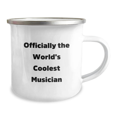 Image of Funny Musician Gifts from Men to Women Valentine's Unique Gifts Officially The World's Coolest Musician Camping Mug - Image 2