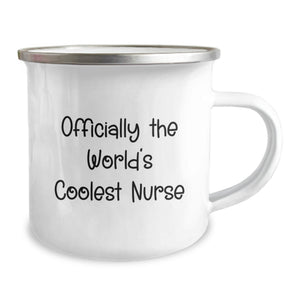 Funny 'World's Coolest Nurse' Camping Mug Gifts for Nurse from Friends