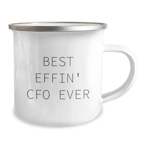 Funny CFO Gifts for Men, Best Effin' Cfo Ever Camping Mug for Christmas Unique Gifts from Friends to CFO Family Members