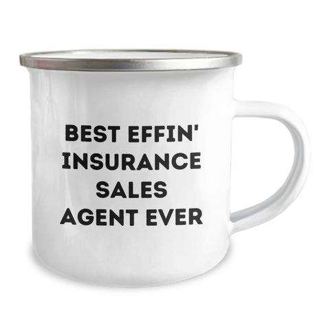 Image of Insurance Sales Agent Gifts - Best Effin' Camping Mug for Valentine's - Funny Quote for Insurance Agent Friends and Coworkers - Image 2