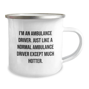 Ambulance Driver Funny Gifts from Family to Ambulance Driver Men Camping Mug, Unique Graduation Gifts for Ambulance Driver Friends
