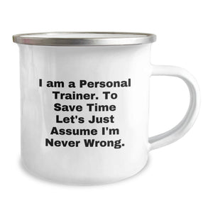 Funny Personal Trainer Gifts from Men to Women Friends Family Valentine's Unique Camping Mug