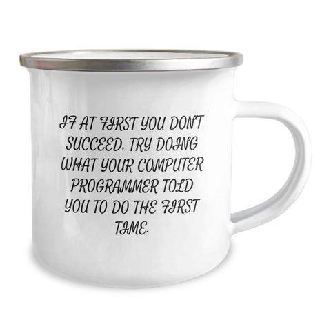 Image of Funny Computer Programmer Gifts for Men - Birthday Unique Gifts from Friends, Computer Programmer Camping Mug with Inspirational Quote - Image 2
