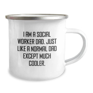 Social Worker Dad Gifts - Funny Camping Mug for Social Worker Mom - Mother's Day Unique Presents from Family