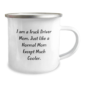 Truck Driver Mom Gifts, Funny Truck Driver Mug, Camping Mug for Husband, Father's Day Unique Gifts from Family, Perfect for Truck Driver Men