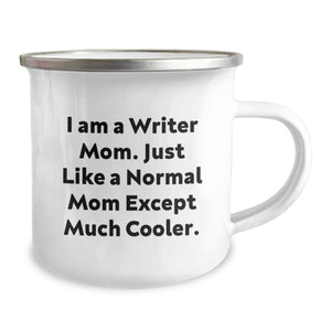 Gifts for Fellow Writers, Funny Writer Mom Camping Mug for Dad's Father's Day Unique Gifts, Stainless Steel Writing Mug