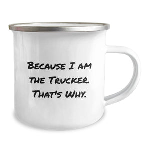 Gifts from Friends to Men Trucker Inspirational Mugs, Funny Trucker Camping Mug for Graduation Unique Gifts