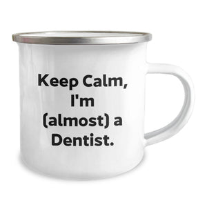 Keep Calm Gifts for Future Dentist, Funny Camping Mug, Dentist Graduation Unique Gifts from Family and Friends