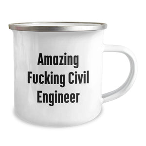 Civil Engineer Gifts from Friends to Men Funny Amazing Camping Mug, Graduation Unique Gifts for Civil Engineer