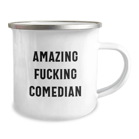Image of Funny Comedian Gifts for Friends from Family - Amazing F--king Comedian Camping Mug for Graduation Unique Presents - Image 2