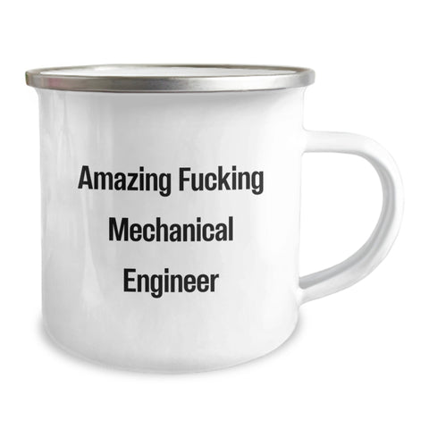 Image of Funny Mechanical Engineer Gifts from Friends - Amazing F--king Mechanical Engineer Graduation Unique Gifts for Mechanical Engineer Men - 12 oz Stainless Steel Camping Mug - Image 2