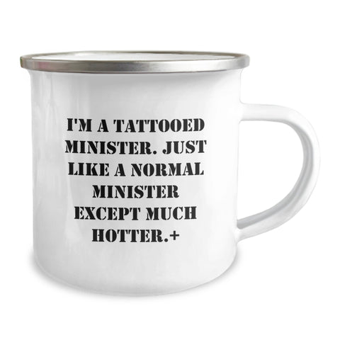 Image of Funny Minister Gifts, I'm A Tattooed Minister Camping Mug, Birthday Unique Presents from Friends, To Minister - Image 2